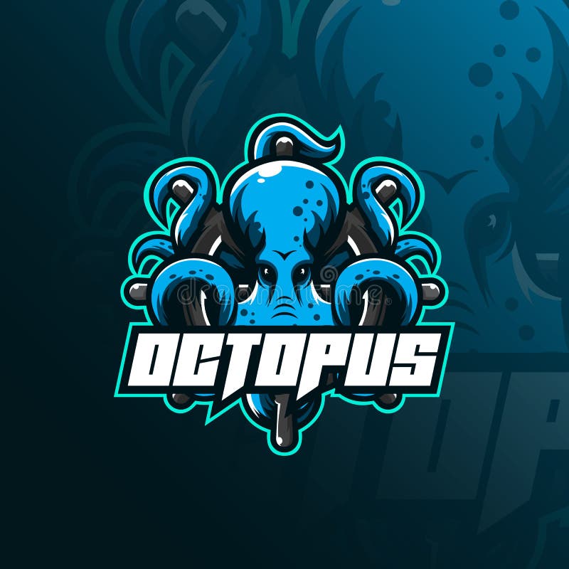 Octopus sport mascot logo design illustration, shirt and emblem. angry octopus illustration with the steering circle. Octopus sport mascot logo design illustration, shirt and emblem. angry octopus illustration with the steering circle.