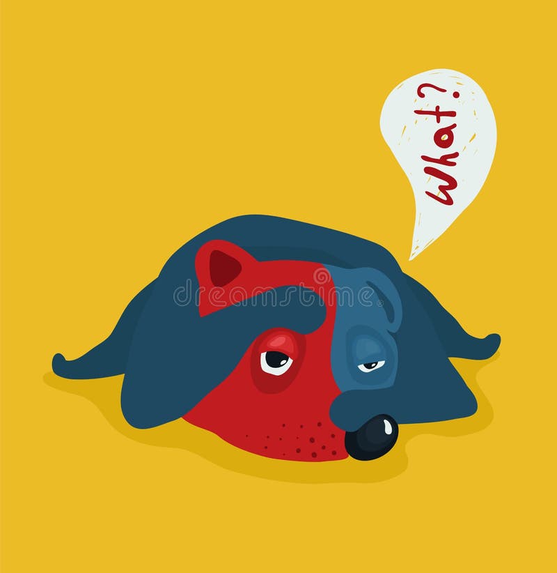 Ejemplo cansado o perezoso divertido del perro libre illustration Ejemplo cansado o perezoso divertido del perro libre illustration