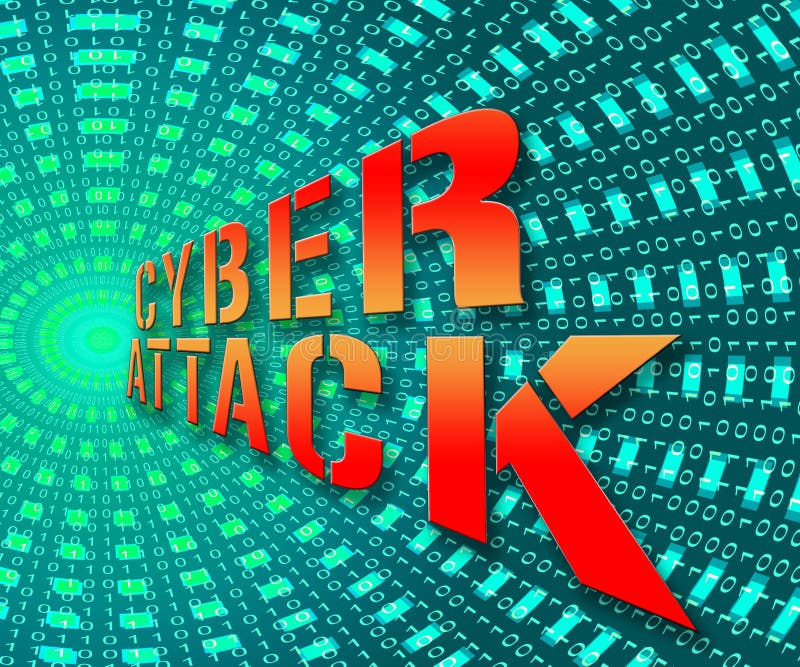 Ejemplo cibernético malévolo del ataque 3d del corte del Cyberattack libre illustration Ejemplo cibernético malévolo del ataque 3d del corte del Cyberattack libre illustration