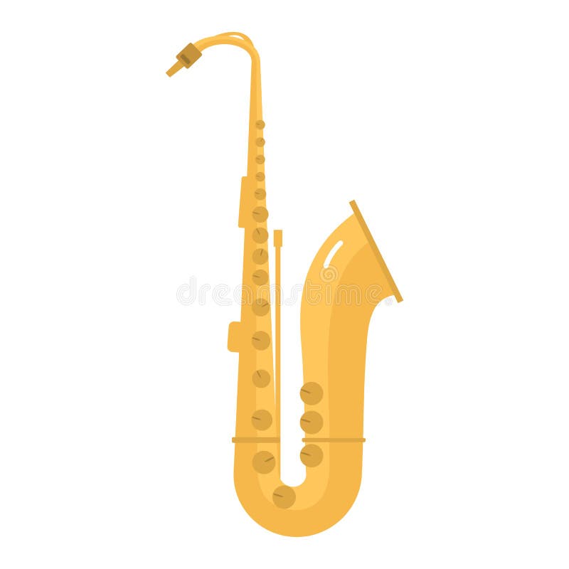 Ejemplo clásico del vector del instrumento de los sonidos de la música del icono del saxofón