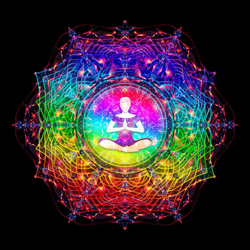 Ejemplo colorido de la mandala del extracto sagrado de la meditación libre illustration