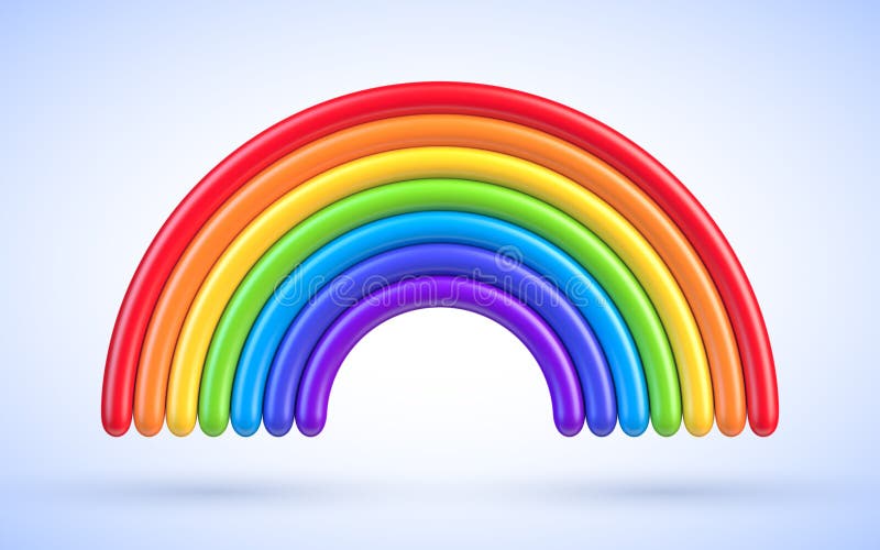 Ejemplo Colorido Del Vector Del Arco 3d Del Arco Iris Stock De Ilustración Ilustración De