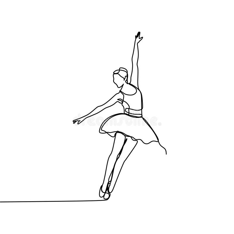 Ejemplo Continuo Del Vector Del Dibujo Lineal De La Bailarina Una Diseño  Artístico Del Minimalismo De La Danza Ilustración del Vector - Ilustración  de fondo, modelo: 142032537