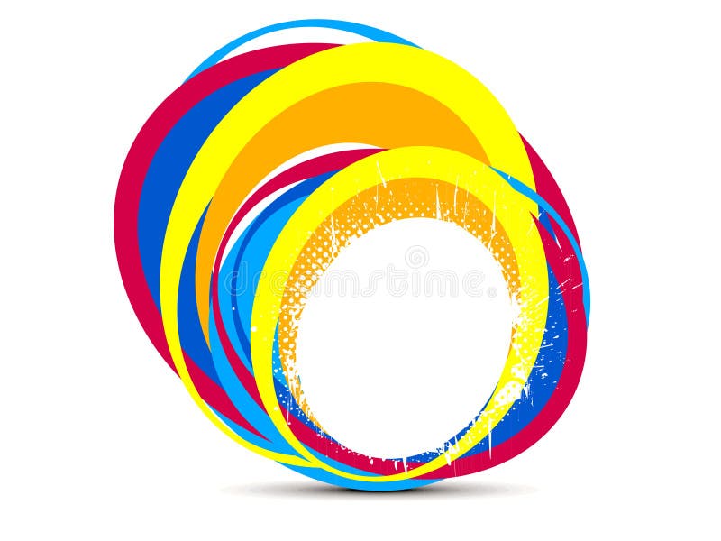 Círculo creativo abstracto del chapoteo del arco iris libre illustration