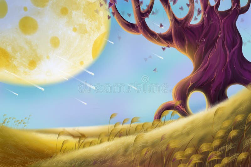 Ejemplo creativo y arte innovador: Paisajes extranjeros del planeta ilustración del vector Ejemplo creativo y arte innovador: Paisajes extranjeros del planeta ilustración del vector