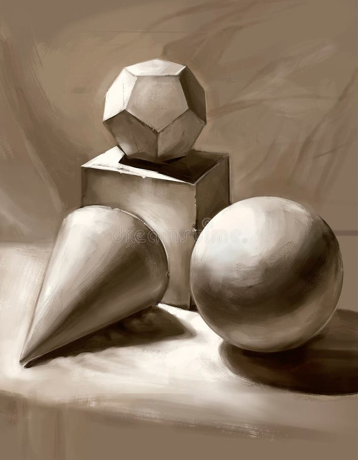 Ejemplo de formas geométricas tridimensionales libre illustration Ejemplo de formas geométricas tridimensionales libre illustration