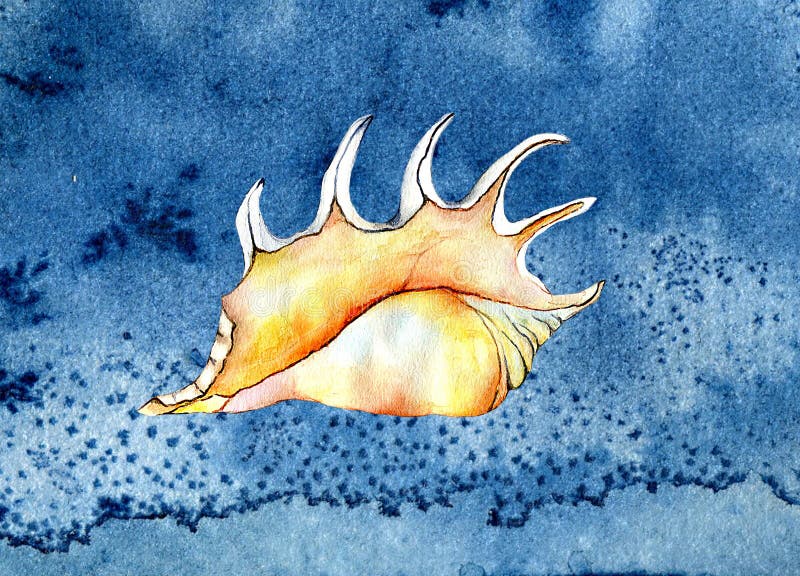 Ejemplo de la acuarela de un mundo subacuático con los pescados y las plantas ilustración del vector Ejemplo de la acuarela de un mundo subacuático con los pescados y las plantas ilustración del vector