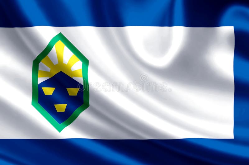 Ejemplo De La Bandera De Colorado Springs Colorado Stock de ilustración