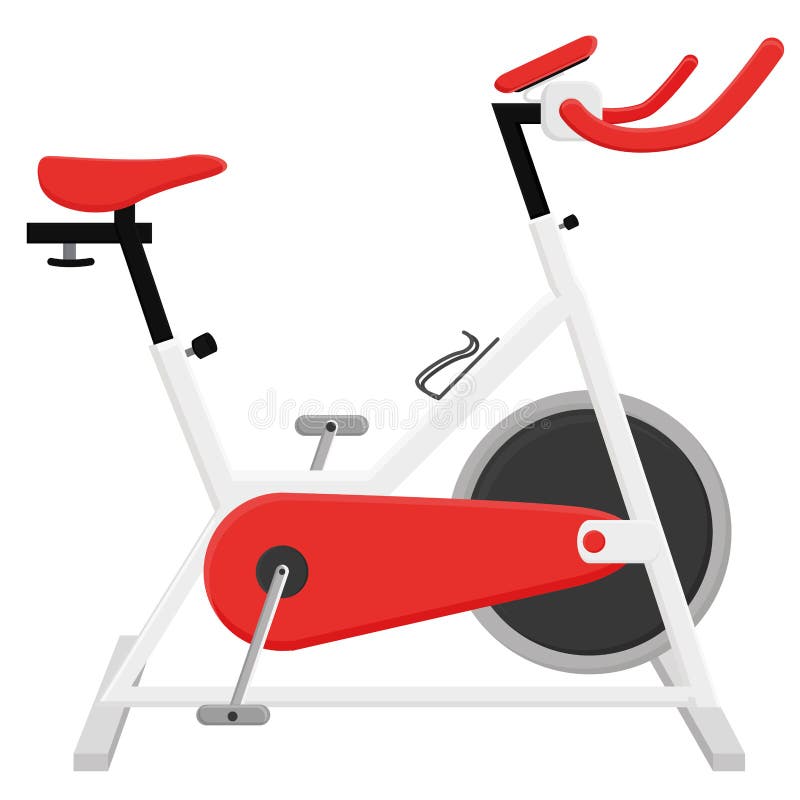 Ejemplo de la bicicleta estática aislado en el fondo blanco stock de ilustración Ejemplo de la bicicleta estática aislado en el fondo blanco stock de ilustración