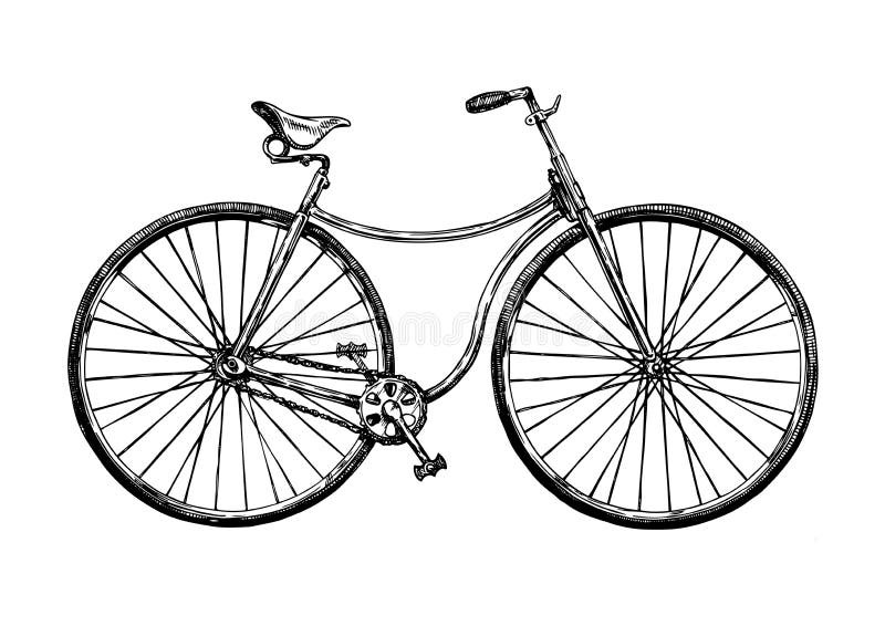 Ejemplo de la bicicleta retra ilustración del vector Ejemplo de la bicicleta retra ilustración del vector