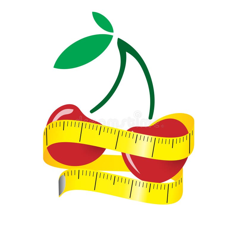 Ejemplo de la cinta métrica alrededor de la cereza roja fresca Adiete el concepto Ilustración del vector libre illustration Ejemplo de la cinta métrica alrededor de la cereza roja fresca Adiete el concepto Ilustración del vector libre illustration