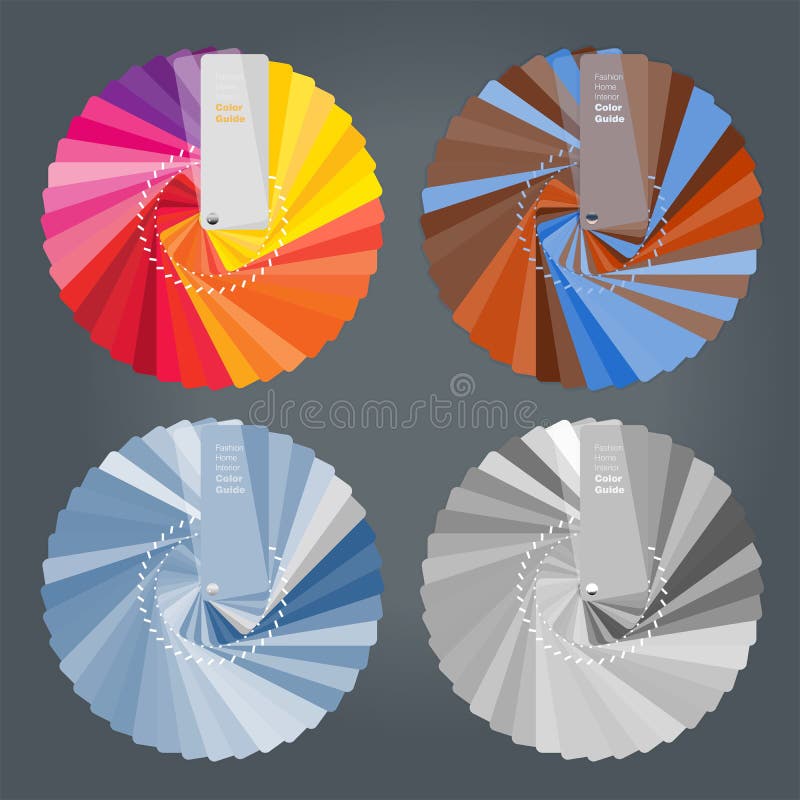 Ejemplo de la guía de las paletas de colores para el interiorista casero libre illustration Ejemplo de la guía de las paletas de colores para el interiorista casero libre illustration