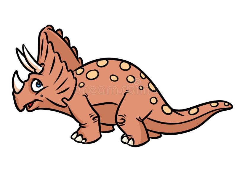 Ejemplo de la historieta del Triceratops del dinosaurio libre illustration Ejemplo de la historieta del Triceratops del dinosaurio libre illustration