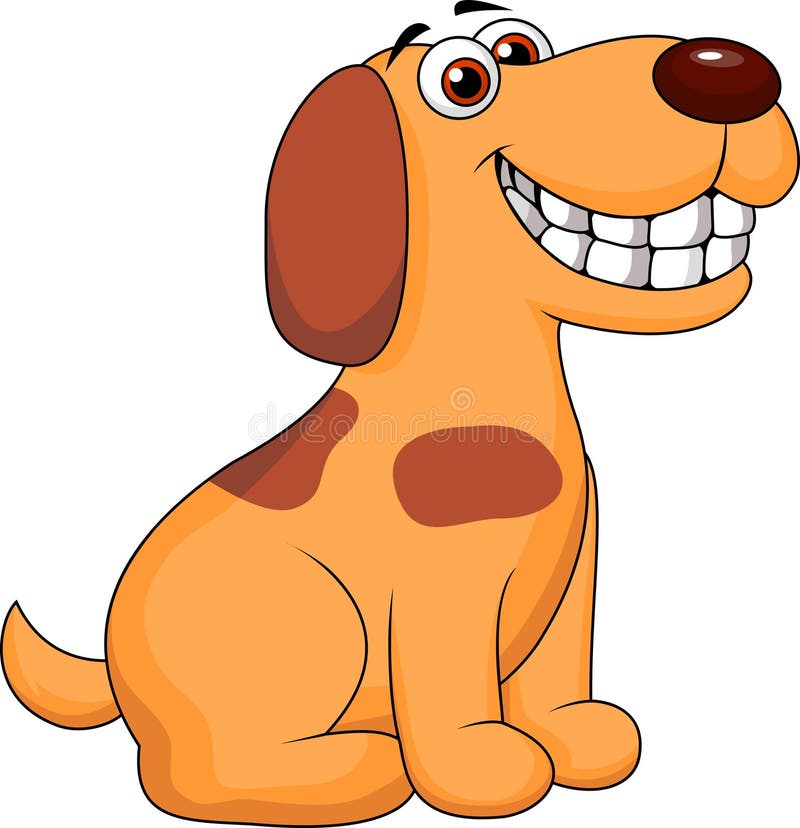 Historieta sonriente del perro stock de ilustración Historieta sonriente del perro stock de ilustración
