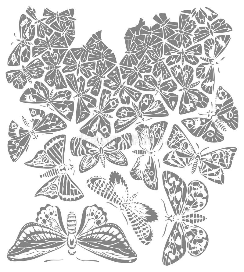 Ejemplo de la mariposa stock de ilustración. Ilustración de escrito