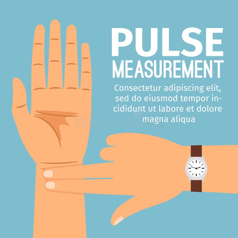 Ejemplo de la medida del pulso para el cartel médico stock de ilustración Ejemplo de la medida del pulso para el cartel médico stock de ilustración