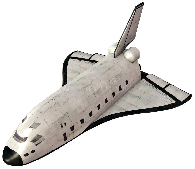 Ejemplo de la nave espacial del transbordador espacial aislado