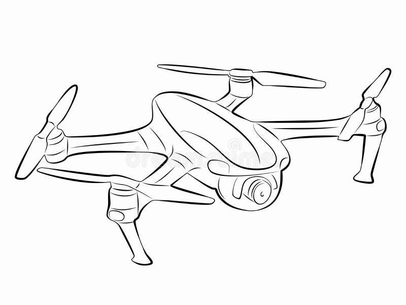 Ejemplo de un vuelo del abejón, drenaje del vector libre illustration