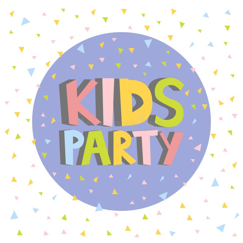 Ejemplo del cartel de la muestra de la letra del partido de los niños ilustración del vector Ejemplo del cartel de la muestra de la letra del partido de los niños ilustración del vector