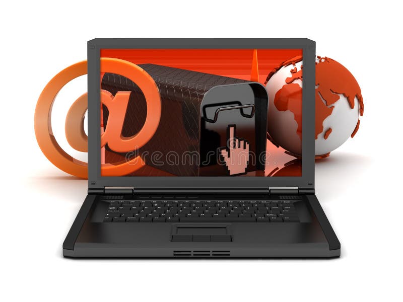 Ejemplo del concepto del email stock de ilustración Ejemplo del concepto del email stock de ilustración