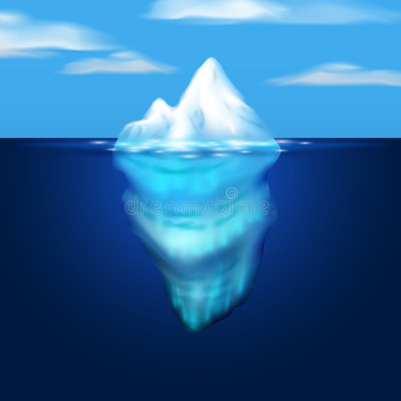 Ejemplo del iceberg Bloque de hielo en el mar Imagen del vector libre illustration Ejemplo del iceberg Bloque de hielo en el mar Imagen del vector libre illustration
