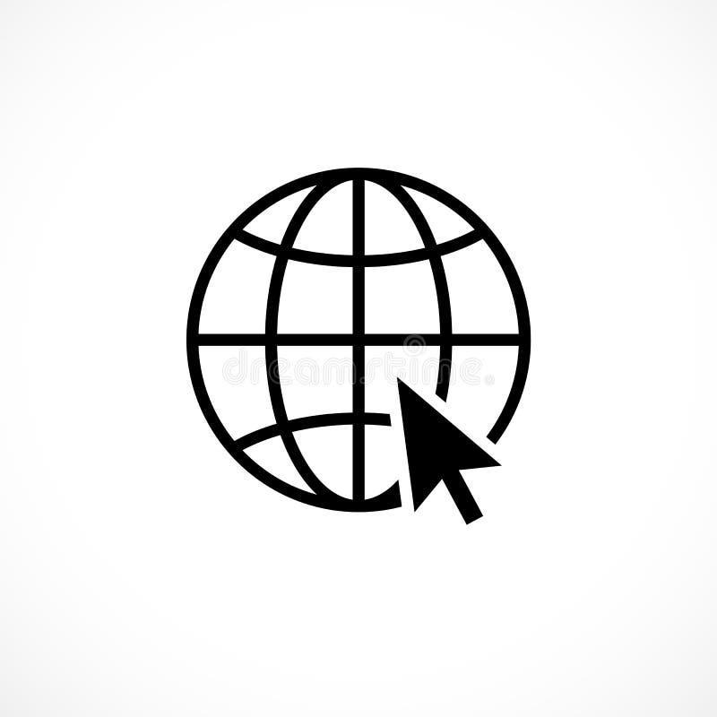 Ilustración de icono de Internet stock de ilustración