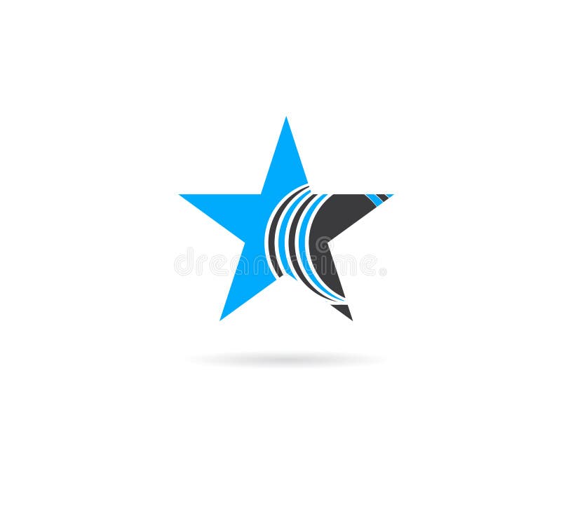 Ejemplo del icono del vector de Logo Template de la estrella ilustración del vector Ejemplo del icono del vector de Logo Template de la estrella ilustración del vector