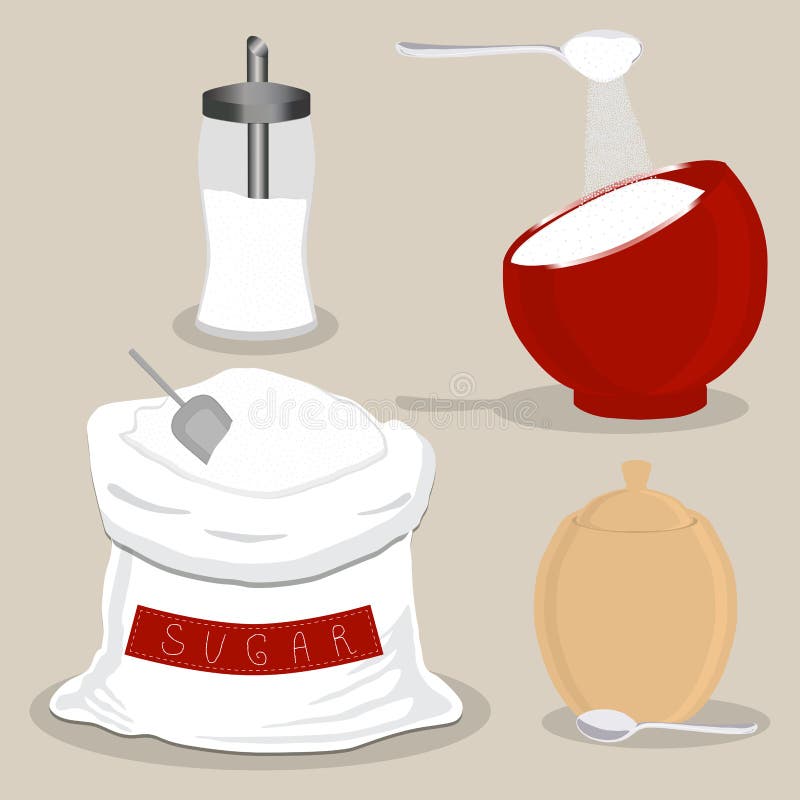 Ejemplo del icono del vector del logotipo para el azúcar de polvo cristalino dulce determinado del tema libre illustration Ejemplo del icono del vector del logotipo para el azúcar de polvo cristalino dulce determinado del tema libre illustration
