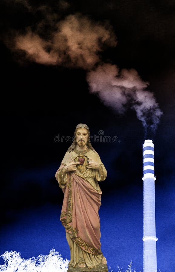 Ejemplo del Jesús como salvador del clima stock de ilustración Ejemplo del Jesús como salvador del clima stock de ilustración