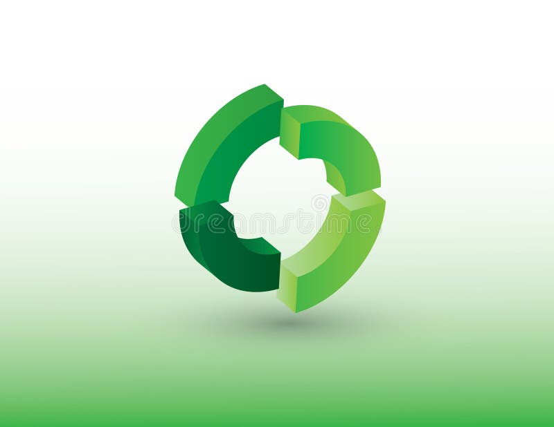 Ejemplo Del Logotipo Del Vector Del Círculo Usando El Color Verde Que  Significa La Rotación O El Ciclo De Cualquier Cosa En El Fo Ilustración del  Vector - Ilustración de limpio, recarga: