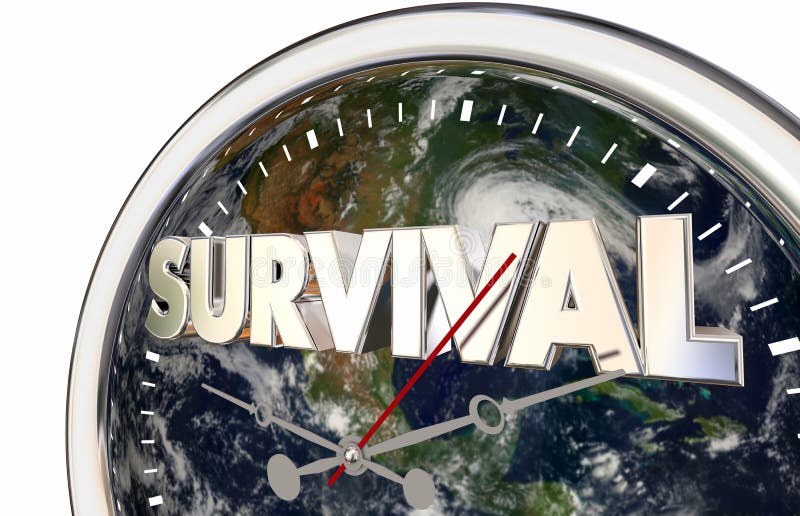 Survival Countdown Planet Earth World Clock 3d Illustration - Elements of this image furnished by NASA. Survival Countdown Planet Earth World Clock 3d Illustration - Elements of this image furnished by NASA