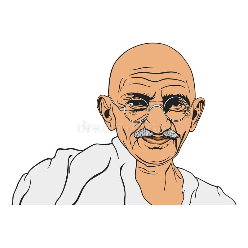 Ejemplo Del Vector - Mahatma Gandhi Imagen editorial - Ilustración ...