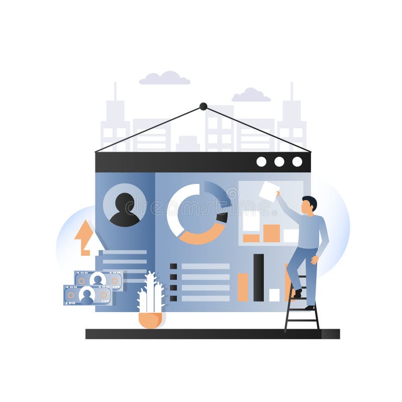 Ejemplo del vector del concepto de los servicios del desarrollo del sitio web libre illustration Ejemplo del vector del concepto de los servicios del desarrollo del sitio web libre illustration