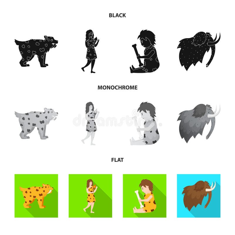 Ejemplo del vector de la evoluci?n y del icono neol?tico Fije de la evoluci?n y del icono primitivo del vector para la acci?n ilustración del vector Ejemplo del vector de la evoluci?n y del icono neol?tico Fije de la evoluci?n y del icono primitivo del vector para la acci?n ilustración del vector
