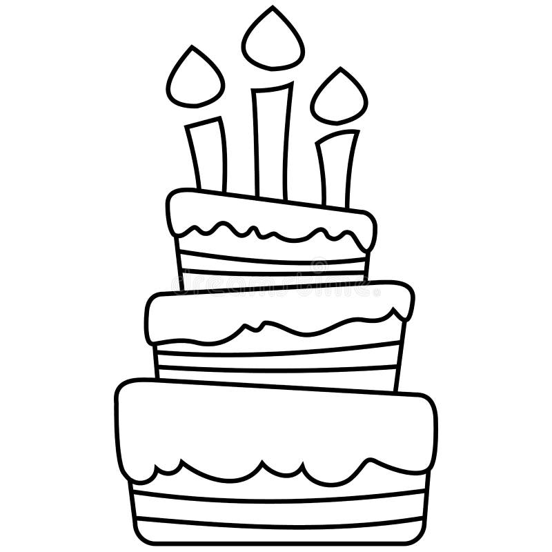 Ejemplo del vector de la torta de cumpleaños ilustración del vector
