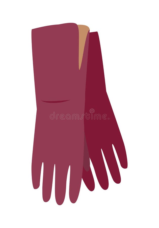 Long leather gloves vector. Flat design. Pair of red woman s gloves. Casual clothing for autumn or winter seasons. Outerwear for cold weather. For clothes store ad, fashion concept. On white. Long leather gloves vector. Flat design. Pair of red woman s gloves. Casual clothing for autumn or winter seasons. Outerwear for cold weather. For clothes store ad, fashion concept. On white