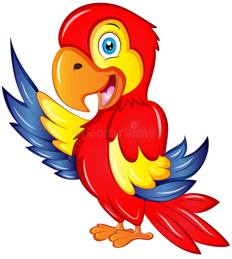 Ejemplo del vector del Macaw de la historieta stock de ilustración Ejemplo del vector del Macaw de la historieta stock de ilustración
