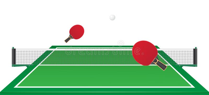 Red Para El Ejemplo Del Vector Del Ping-pong De Los Tenis De Mesa