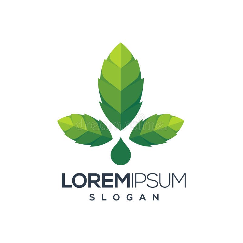 Ejemplo del vector del diseño del logotipo de la hoja del cáñamo stock de ilustración Ejemplo del vector del diseño del logotipo de la hoja del cáñamo stock de ilustración