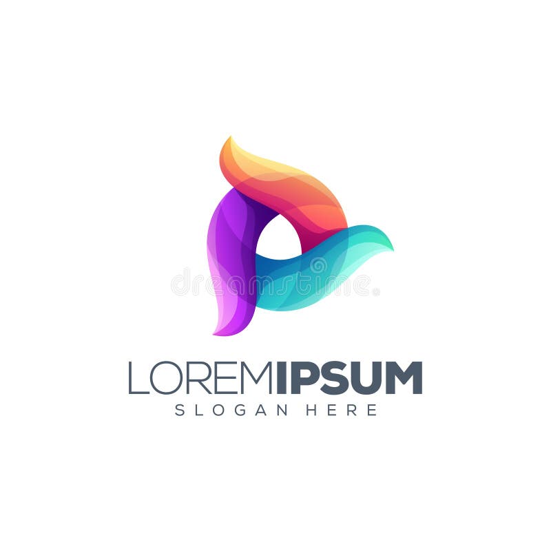 Ejemplo del vector del diseño del logotipo de los medios del círculo stock de ilustración Ejemplo del vector del diseño del logotipo de los medios del círculo stock de ilustración