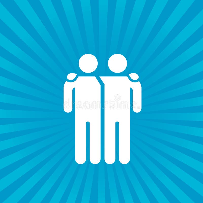 Ejemplo del vector del icono de los amigos aislado en fondo del resplandor solar Muestra de la amistad Símbolo del mejor amigo ilustración del vector Ejemplo del vector del icono de los amigos aislado en fondo del resplandor solar Muestra de la amistad Símbolo del mejor amigo ilustración del vector