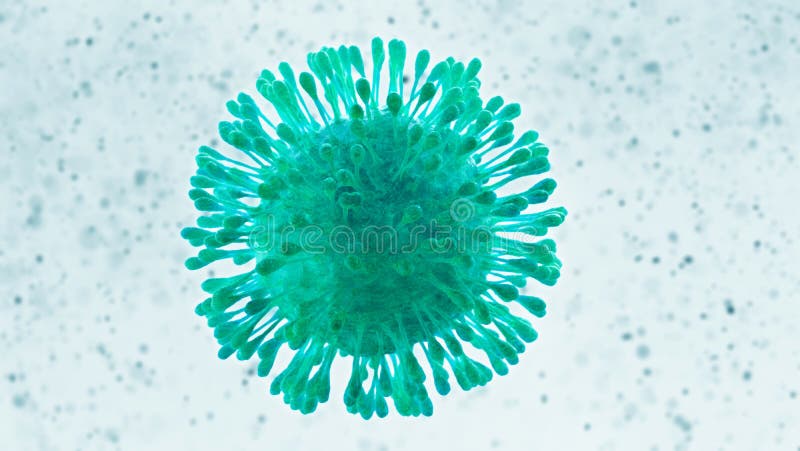 Ejemplo del virus de gripe 3d