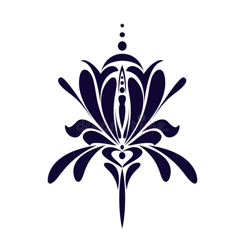 Ejemplo estilizado de la flor del iris Icono negro en un fondo blanco stock de ilustración Ejemplo estilizado de la flor del iris Icono negro en un fondo blanco stock de ilustración