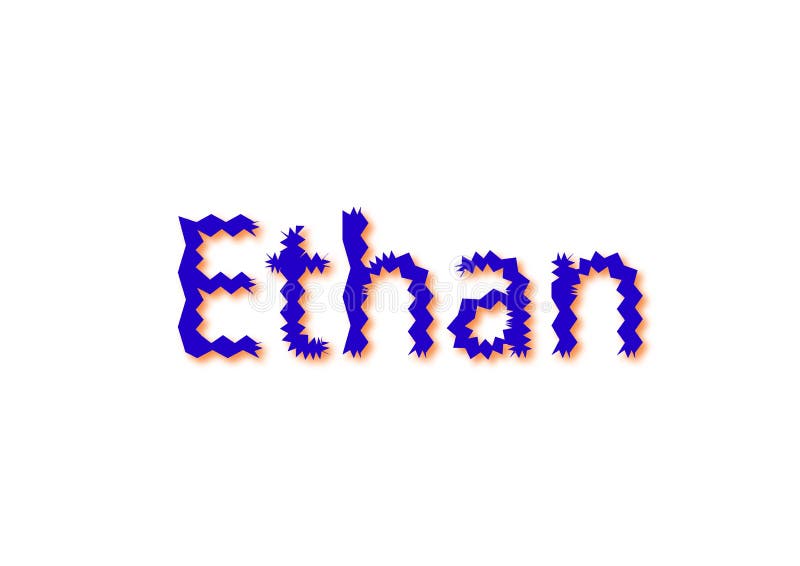 Globos Masculinos Del Texto Del Nombre De Ethan Ilustración del Vector Ilustración de