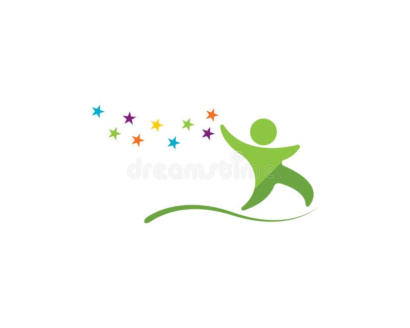 Ejemplo feliz del vector del logotipo de los niños