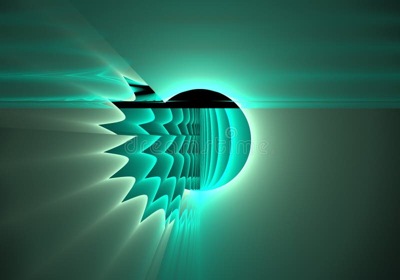 Ejemplo generado por ordenador del fractal de la explosión de neón de la interferencia ilustración del vector