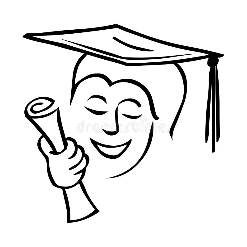 Ejemplo graduado del vector Insignia graduada Ejemplo del logotipo de la educación stock de ilustración