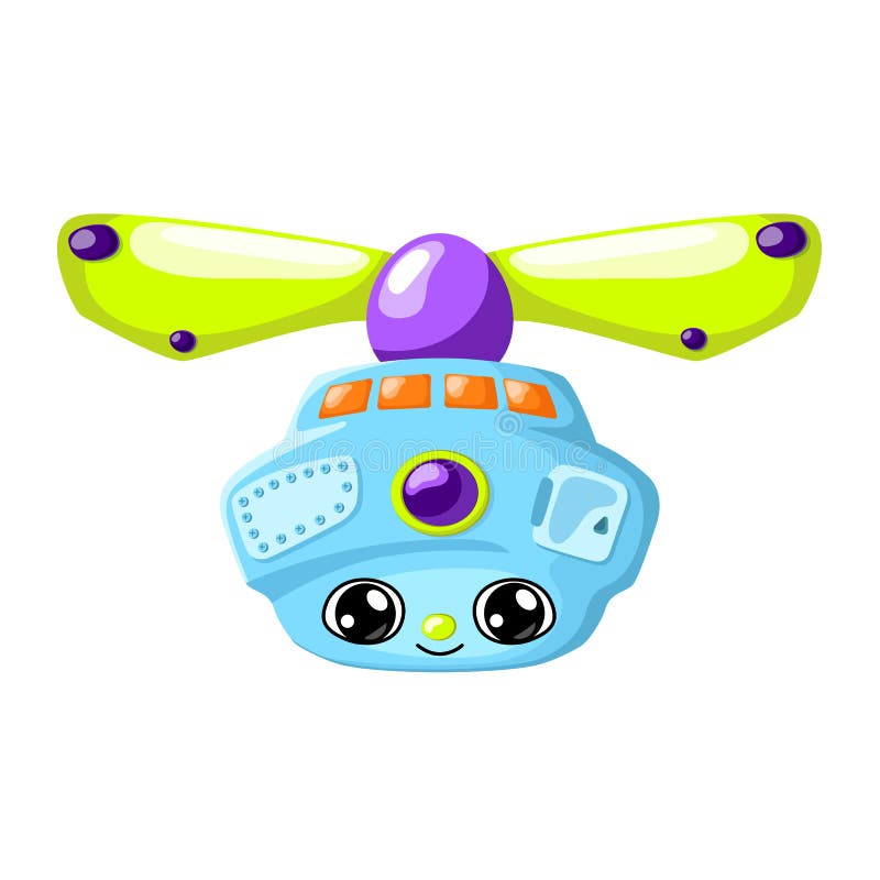 Ejemplo lindo del vector del carácter del robot en el fondo blanco Máquina de vuelo con el abejón del propulsor y del robot de la stock de ilustración Ejemplo lindo del vector del carácter del robot en el fondo blanco Máquina de vuelo con el abejón del propulsor y del robot de la stock de ilustración