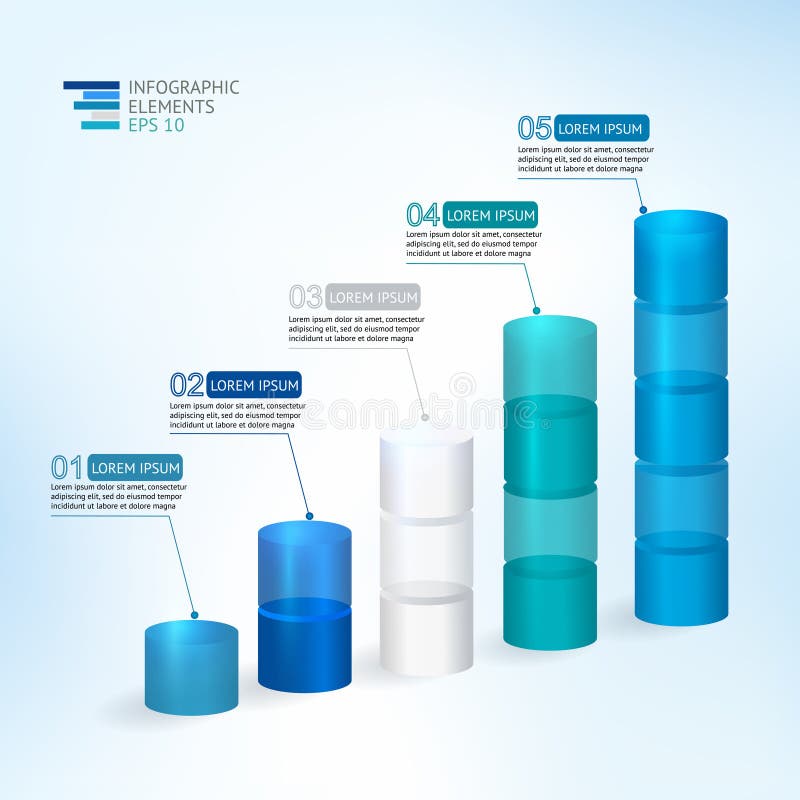 Ejemplo moderno del vector 3D infographic para las estadísticas, el analytics, los informes financieros, la presentación y el dis ilustración del vector Ejemplo moderno del vector 3D infographic para las estadísticas, el analytics, los informes financieros, la presentación y el dis ilustración del vector
