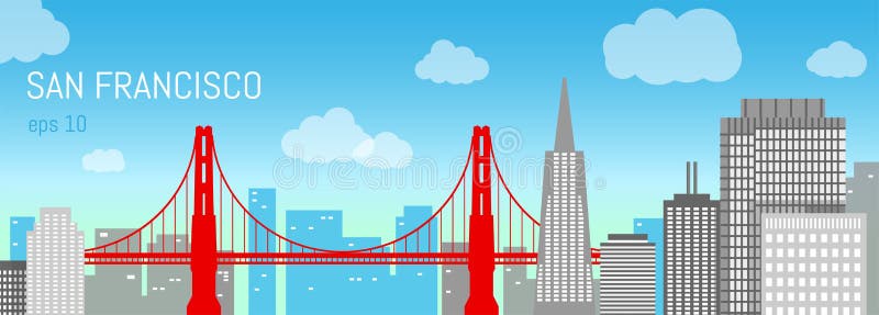 Ejemplo plano de San Francisco Opinión del día libre illustration Ejemplo plano de San Francisco Opinión del día libre illustration